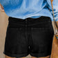 Distressed Cuffed Denim Shorts