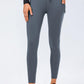 Drawstring Sports Leggings with Side Pockets