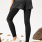 Faux 2-Piece Layered Yoga Leggings with Pockets