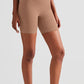 High-Rise Elastic Waistband Biker Shorts