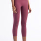 Feel Like Skin Elastic Waistband Cropped Yoga Leggings