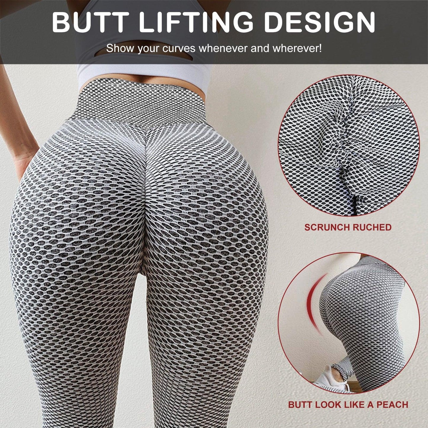 TIK Tok Leggings Women Butt Lifting Workout Tights Sports High Waist Yoga Pants - Stellar Real