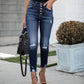 High Waist Vintage Ripped Jeans