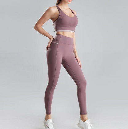 Knitting Hips Stretch Fitness Sports Yoga 2 Piece Set - Stellar Real