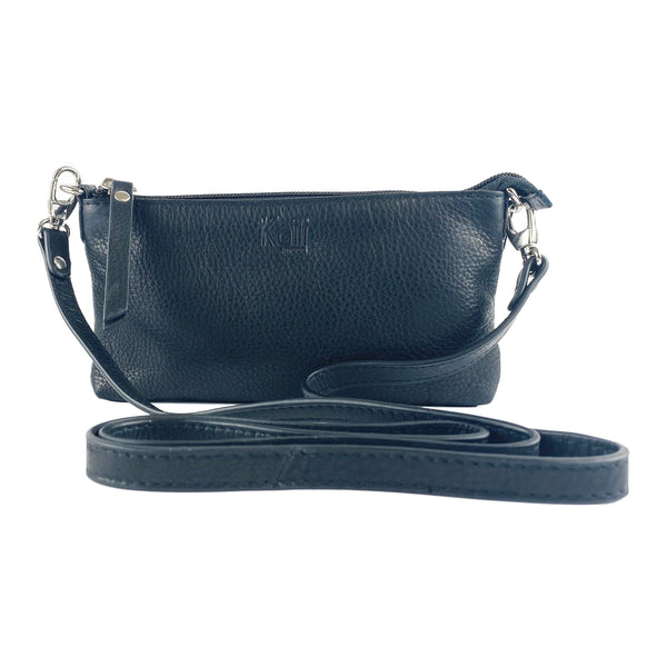 K0013AB | Woman Shoulder Bag - Genuine Leather Col. Black-1