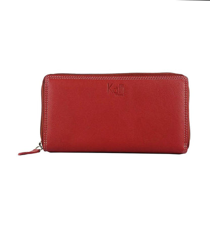 K10238VB | Portafogli Donna in Vera Pelle pieno fiore, con leggera grana. Colore Rosso. Dimensioni da chiuso: cm 18,5 x 10 x 2,5. Confezione: Gift Box rigido fondo/coperchio-1