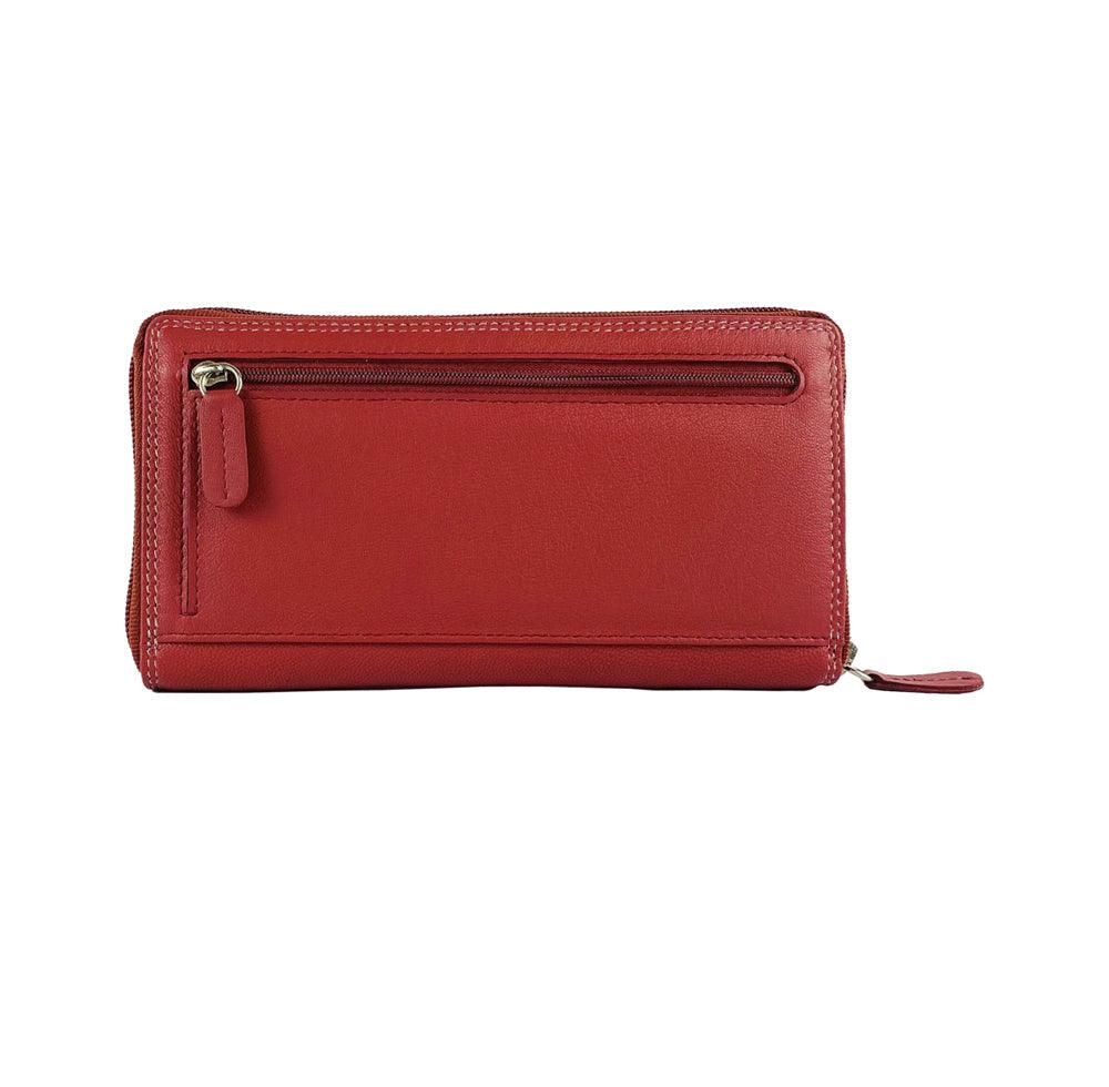 K10238VB | Portafogli Donna in Vera Pelle pieno fiore, con leggera grana. Colore Rosso. Dimensioni da chiuso: cm 18,5 x 10 x 2,5. Confezione: Gift Box rigido fondo/coperchio-2