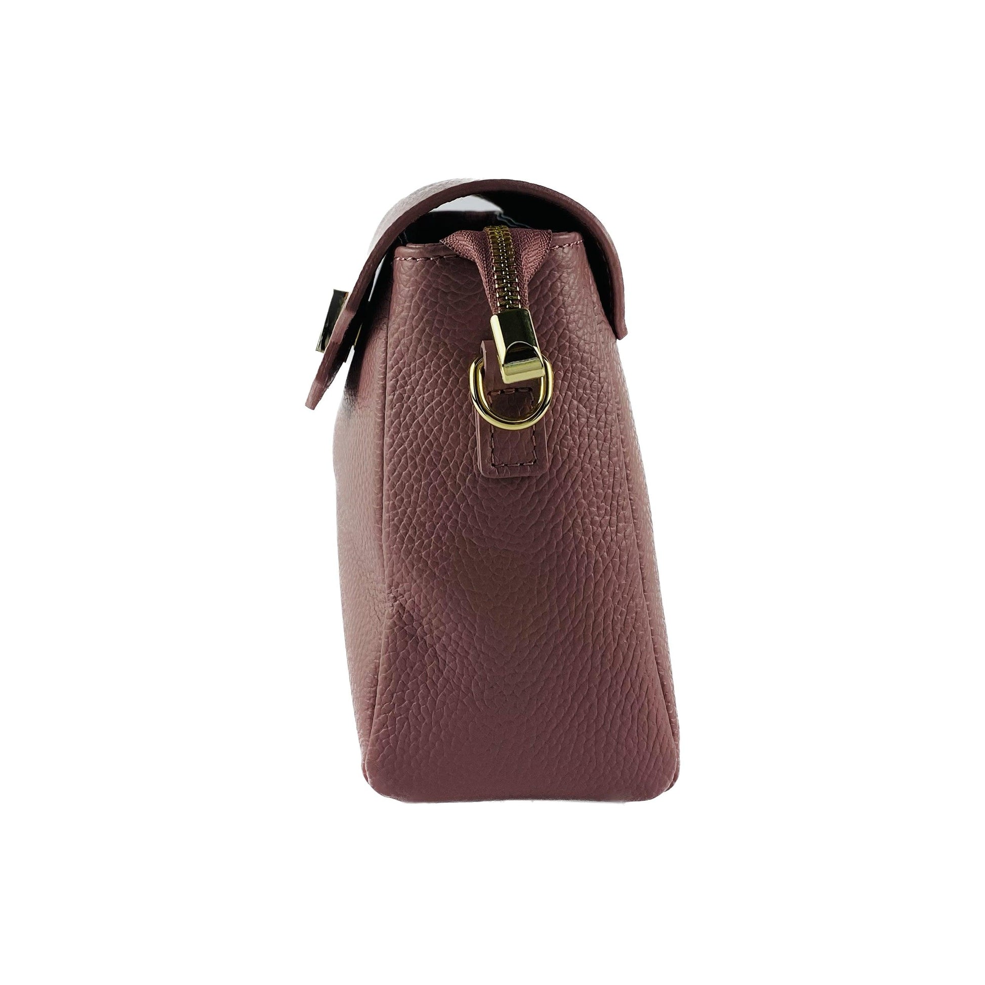 RB1003AZ | Genuine Leather Woman Bag with Braided Shoulder Strap | 28 x 19 x 9 cm-4