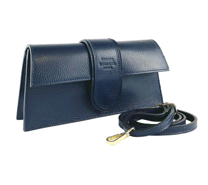 RB1005D | Borsa Donna con doppia tracolla in Vera Pelle | cm 28 x 14 x 6-0