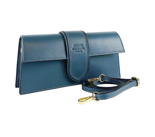 RB1005P | Women's Bag with double shoulder strap in Genuine Leather | 28 x 14 x 6 cm-0