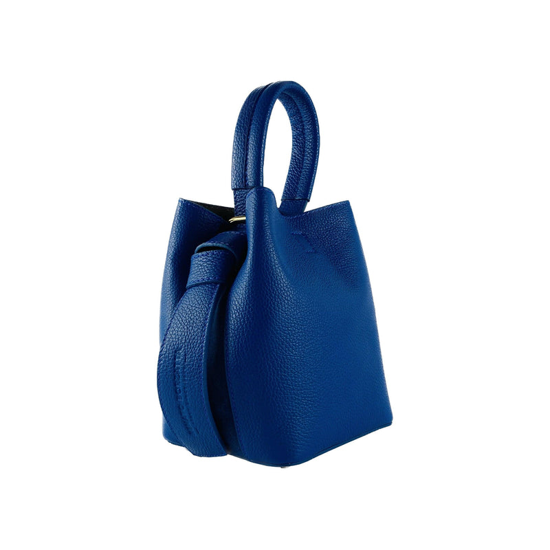 RB1006CH | Women's Bucket Bag with Shoulder Bag in Genuine Leather | 16 x 14 x 21 cm-4