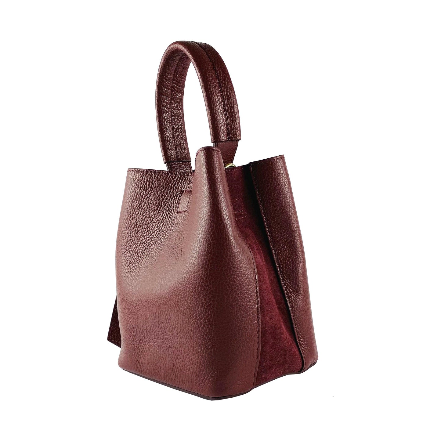 RB1006X | Women's Bucket Bag with Shoulder Bag in Genuine Leather | 16 x 14 x 21 cm-1