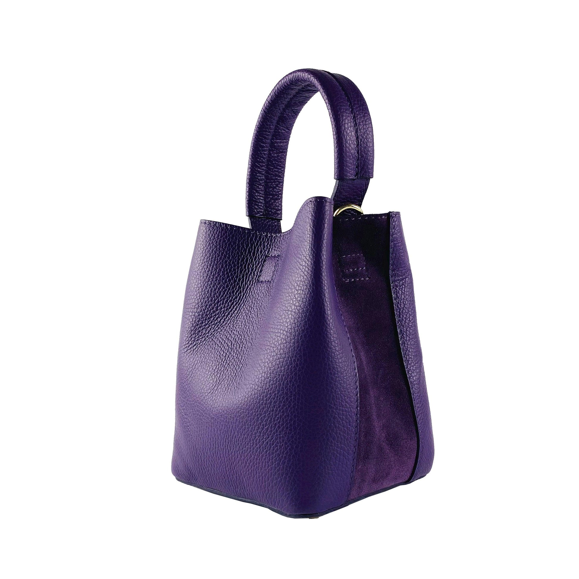 RB1006Y | Women's Bucket Bag with Shoulder Bag in Genuine Leather | 16 x 14 x 21 cm-1