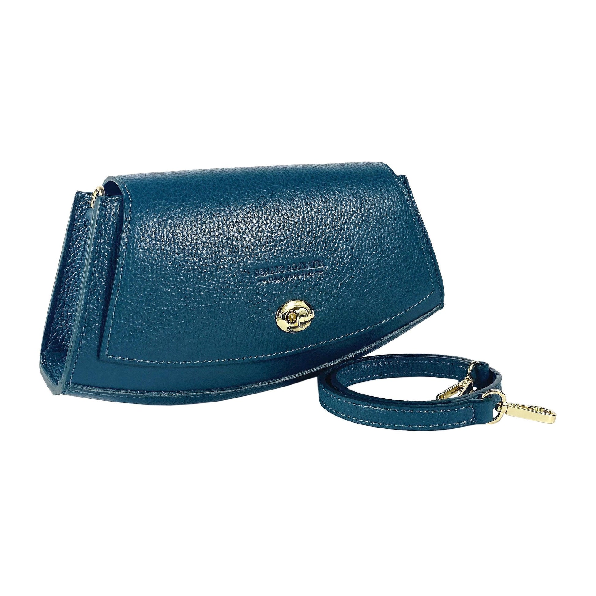 RB1009E | Woman Shoulder Bag in Genuine Leather | 20 x 15 x 9 cm-0