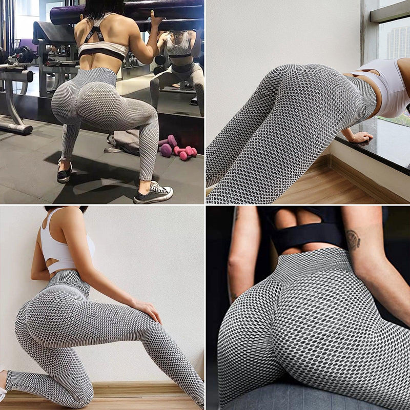 TIK Tok Leggings Women Butt Lifting Workout Tights Sports High Waist Yoga Pants - Stellar Real