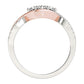 14k White And Rose Gold Infinity Style Two Stone Diamond Ring (5/8 cttw)