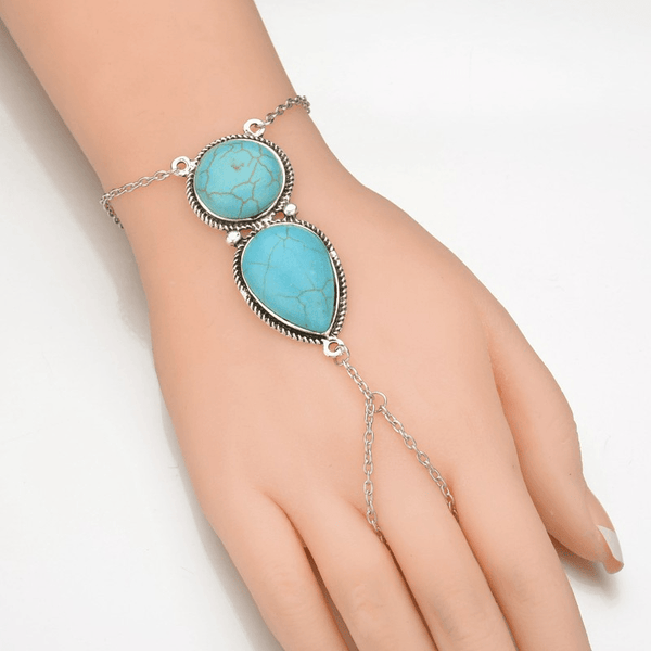Womens Turquoise Tassel Bracelet RT - Stellar Real