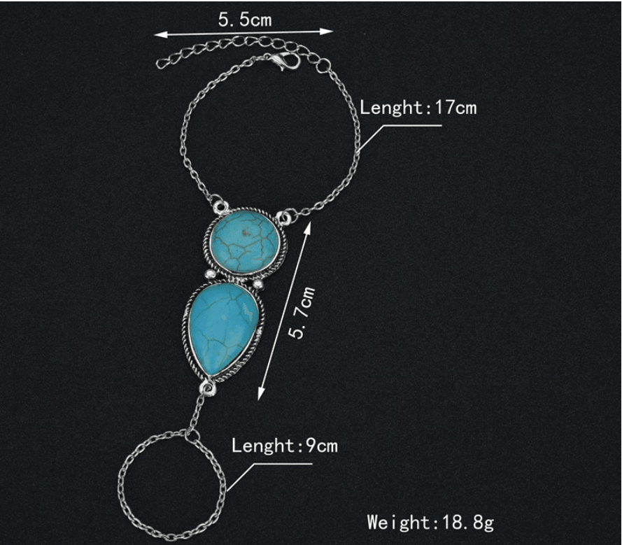Womens Turquoise Tassel Bracelet RT