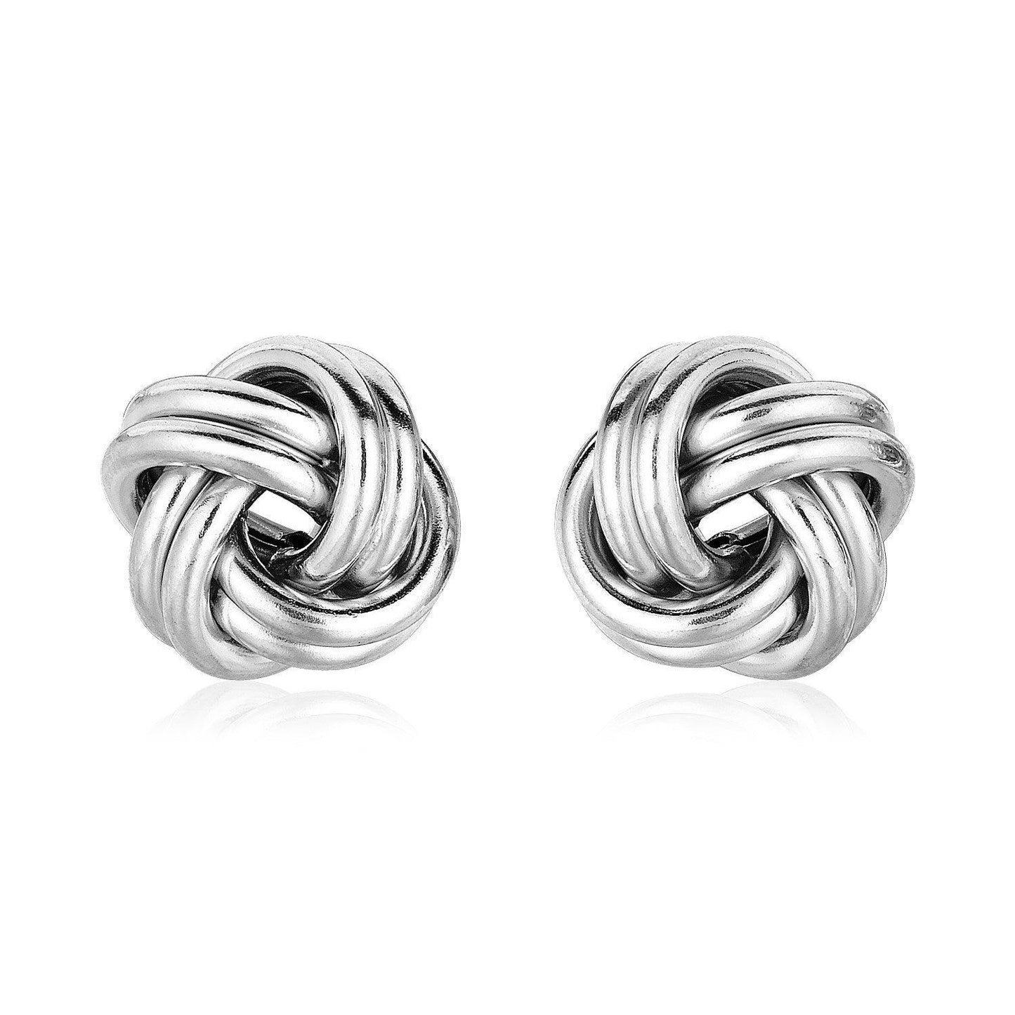 Sterling Silver Polished Love Knot Earrings