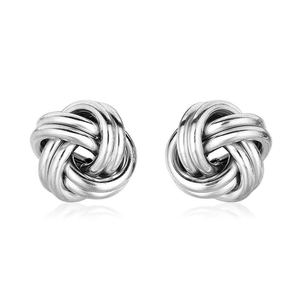 Sterling Silver Polished Love Knot Earrings - Stellar Real
