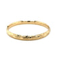 14k Yellow Gold Domed Bangle with a Weave Motif