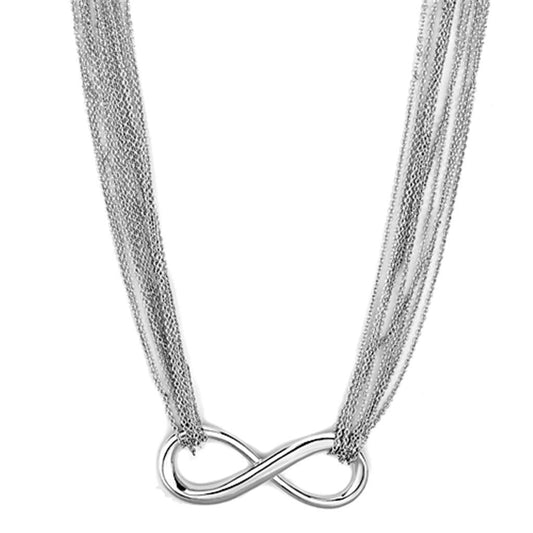 Rhodium Brass Necklace with No Stone - Stellar Real