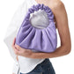 NEW JW PEI Purple Gabbi Ruched Vegan Leather Hobo Handbag Shoulder Bag