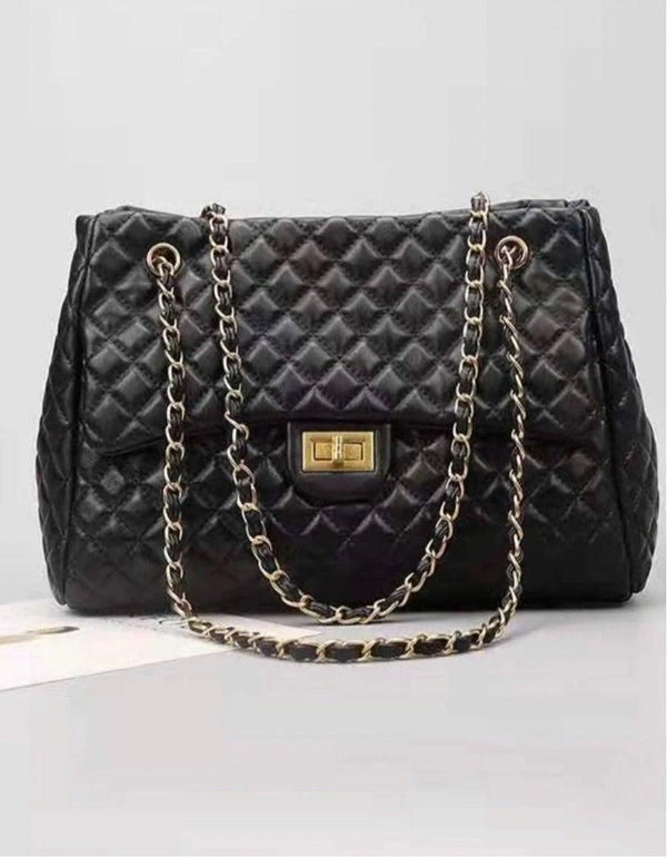 Genuine Lambskin Leather Quilted Bag - Stellarreal