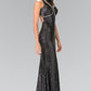 Jewel Embellished Sequin Long Dress GLGL2217-2