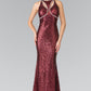 Jewel Embellished Sequin Long Dress GLGL2217-4