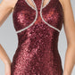 Jewel Embellished Sequin Long Dress GLGL2217-6