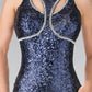 Jewel Embellished Sequin Long Dress GLGL2217-10