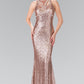 Jewel Embellished Sequin Long Dress GLGL2217-11