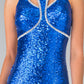 Jewel Embellished Sequin Long Dress GLGL2217-16